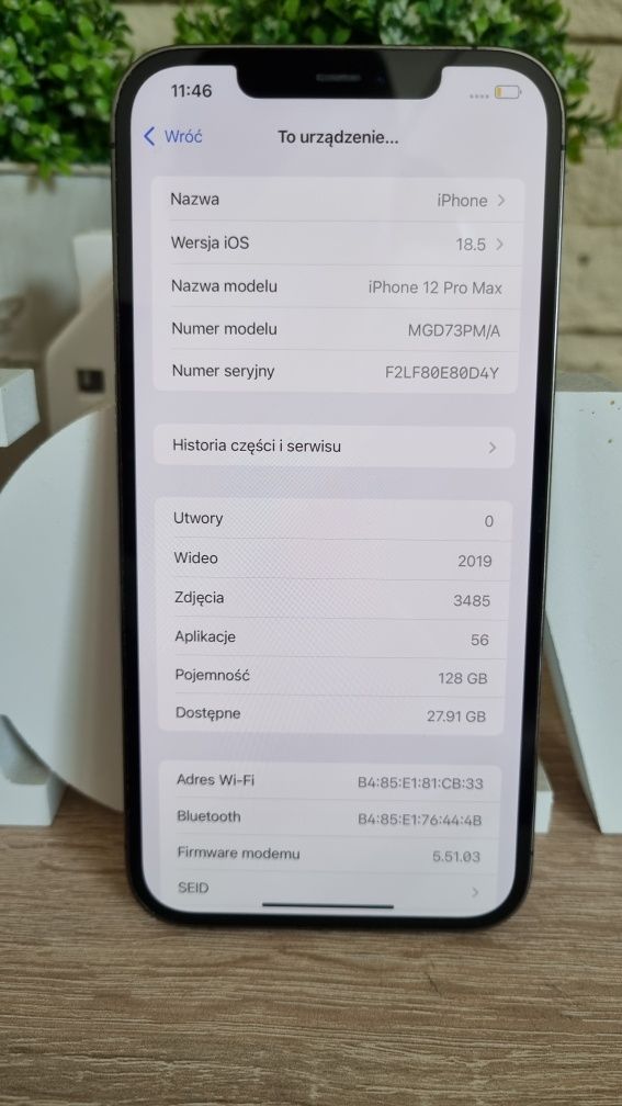 iPhone 12 Pro Max 128GB Graphite stan bardzo dobry