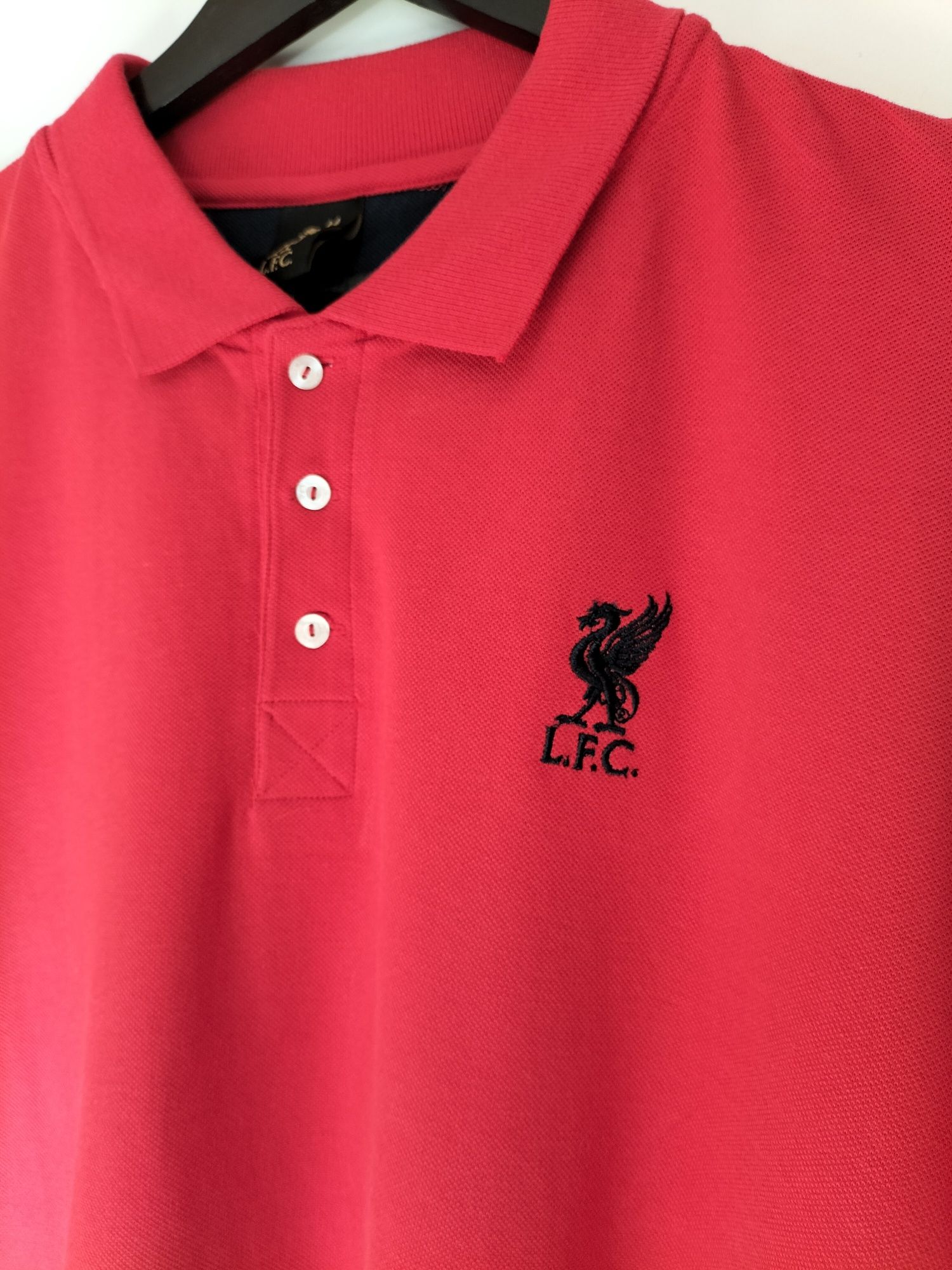 L.F.C. czerwona koszulka polo z długim rękawem