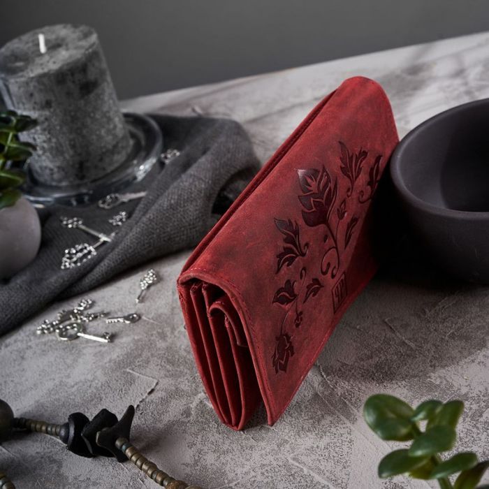 portfel damski vintage skórzany w kwiaty paolo peruzzi t-44-rd