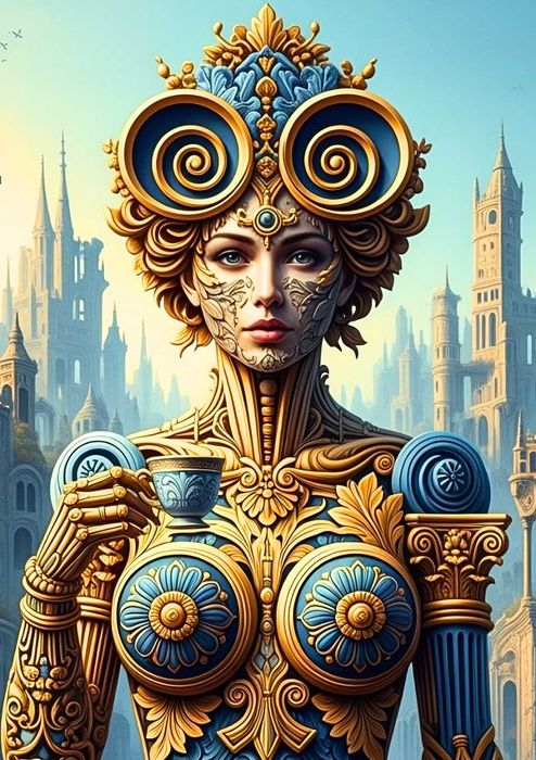 Obraz na płótnie - Ornamentyka i architektura - wielkość 75cm x 108cm