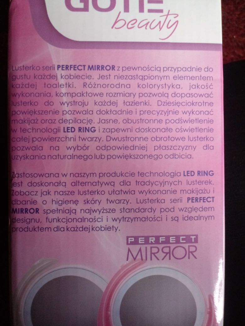 Lusterko kosmetyczne powiększające firmy Gote beauty