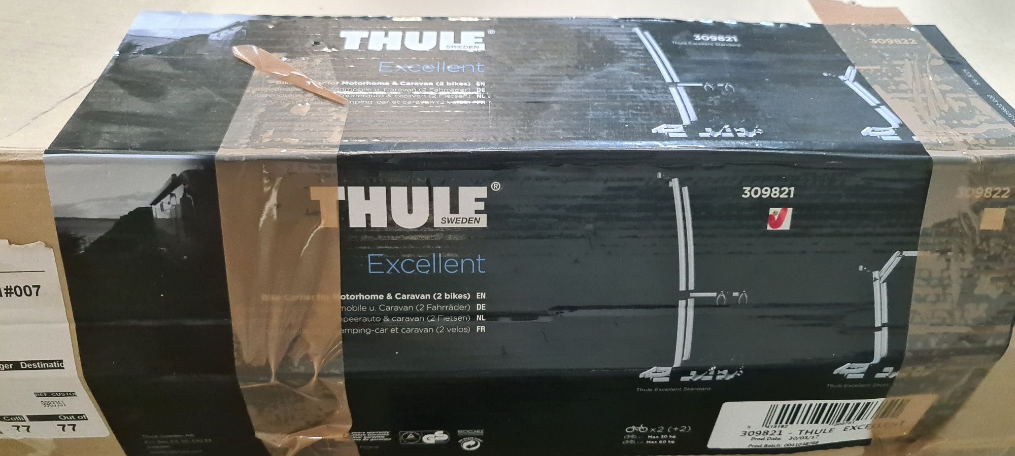 Thule Excellent Standard na 2 rowery Kamper Przyczepa Nowy Wysyłka