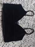 Top preto de veludo