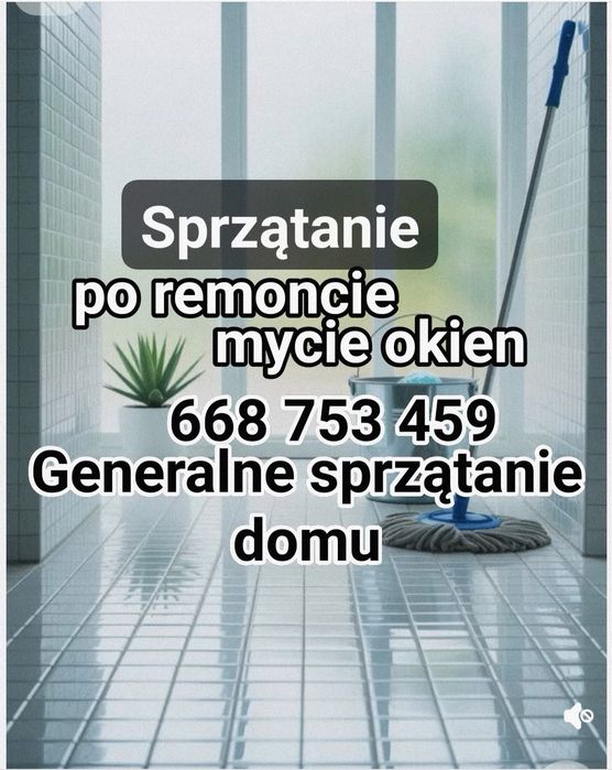 Sprzątanie domów, mieszkań i innych pomieszczeń, sprzątanie po remonci