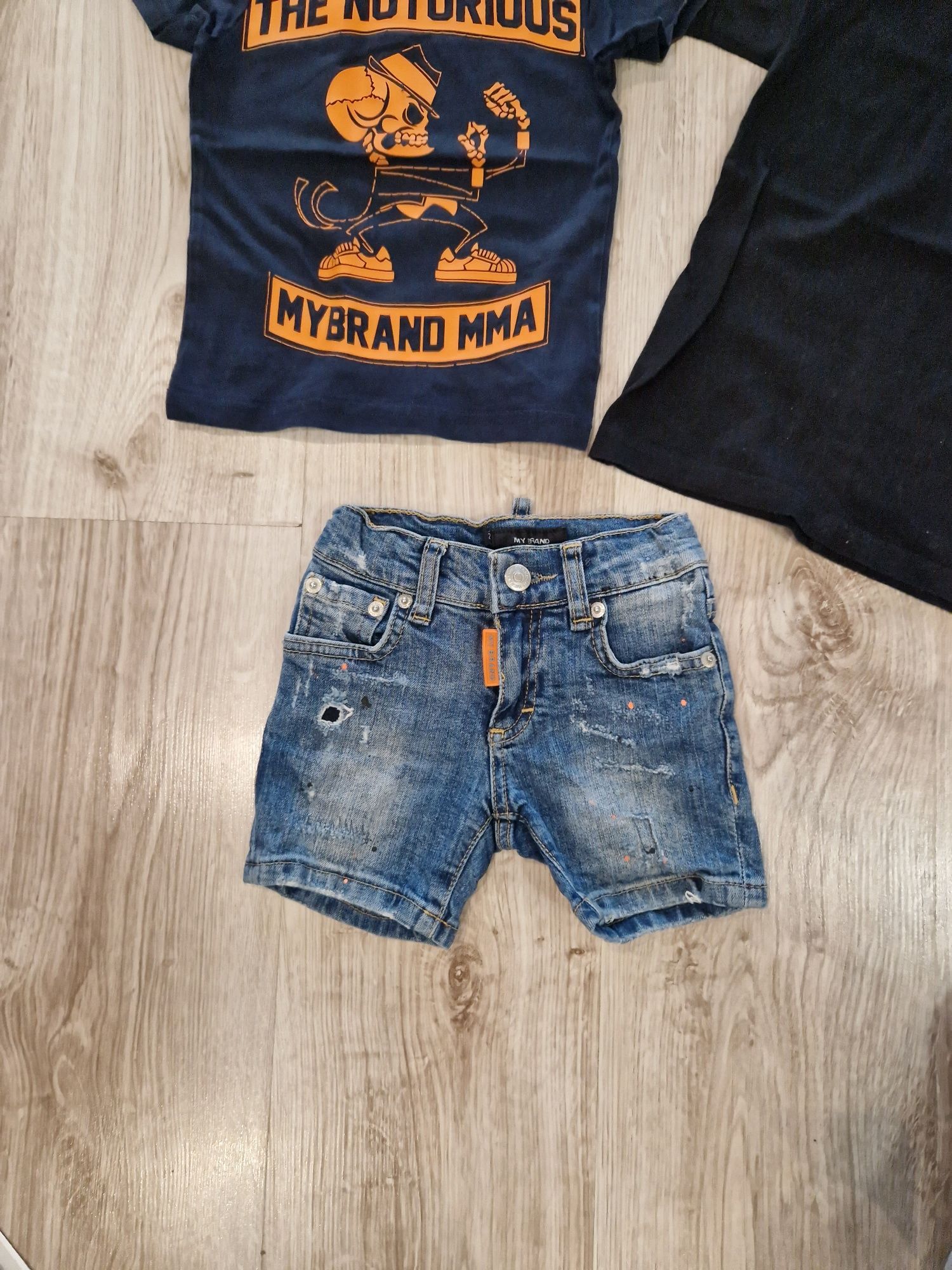 Set letni zestaw spodenki jeans i 2x koszulka t- shirt my brand rozmia