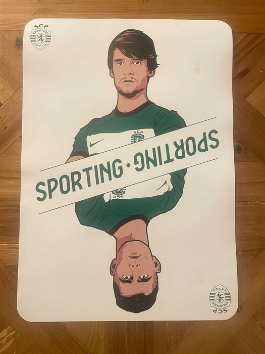 5 Posters com Caricaturas dos Jogadores Sporting  42 x 60cm