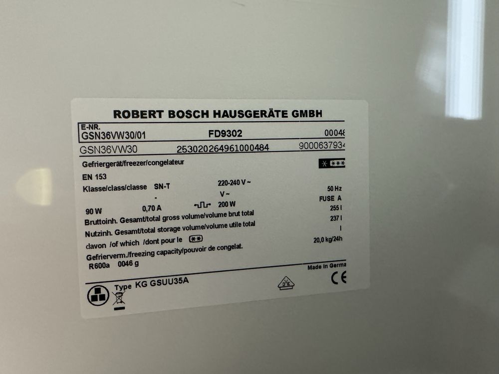 Zamrazarka Bosch No-frost
