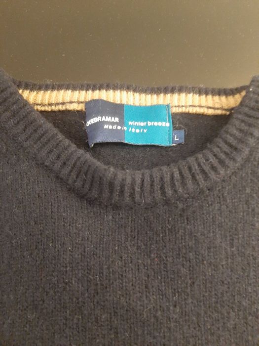 Camisola lã Quebramar azul escura