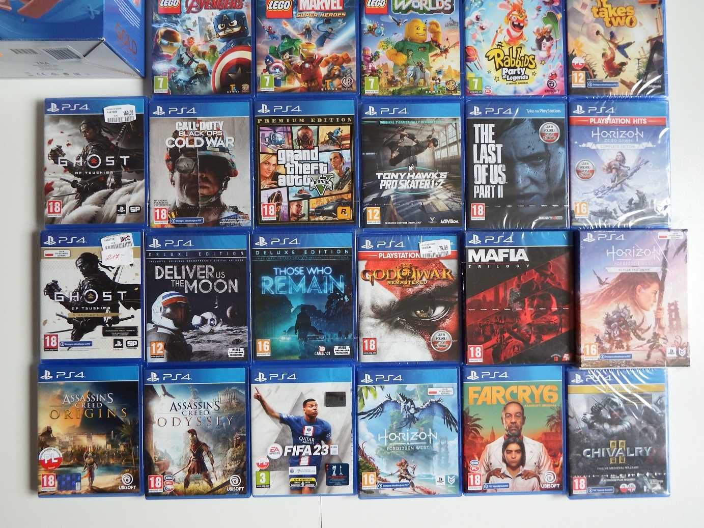 GRY PS4 Last Of Us CRASH Mafia FIFA 23 Chivarly II Horizon LEGO Ghost