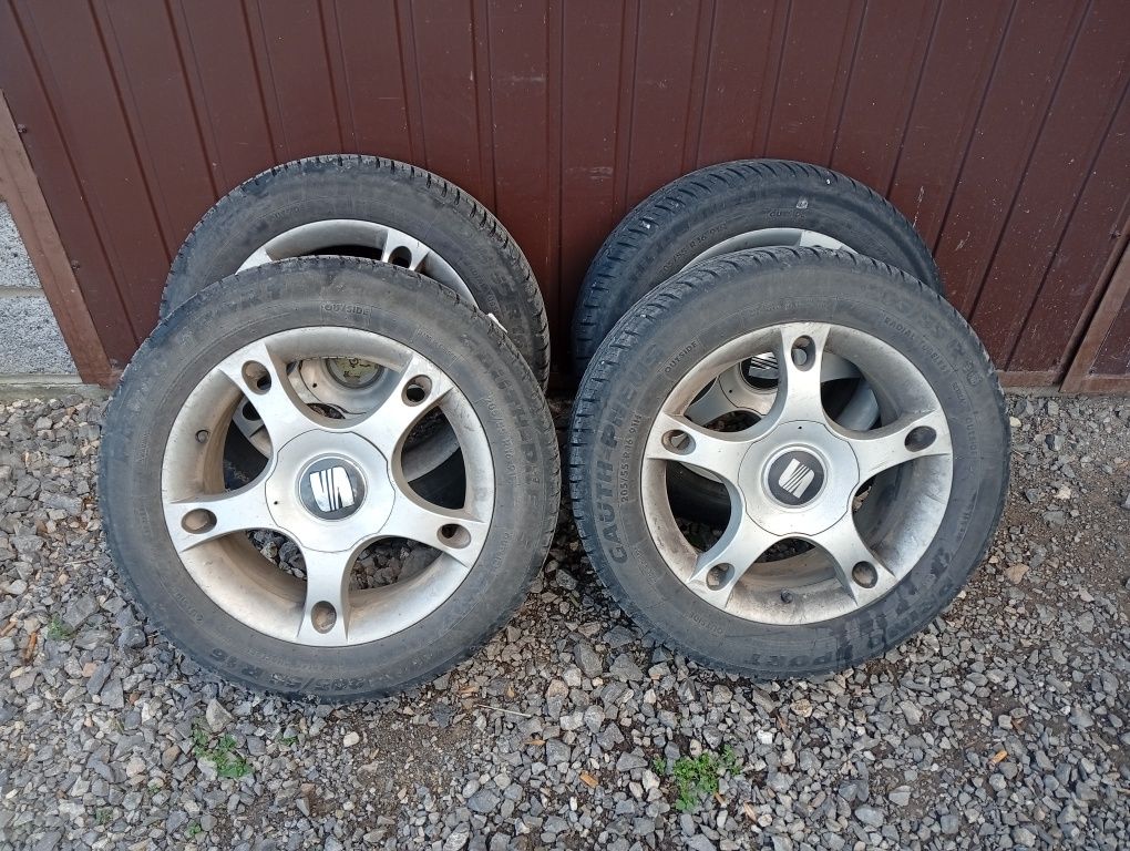 Alufelgi 5x100 r16 + opony letnie 205/55/16 Seat Leon Ibiza toledo aud