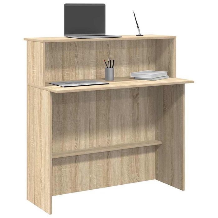 Vidaxl Biurko Recepcyjne Dąb Sonoma 100X50X103,5 Cm Drewno Klejone
