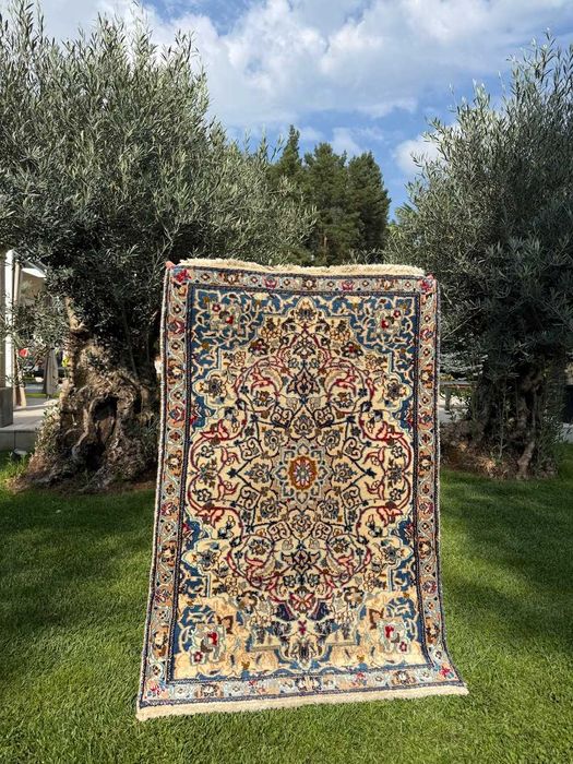 Kaszmir plus jedwab r.tkany dywan perski Nain 135x90 galeria 4 tyś