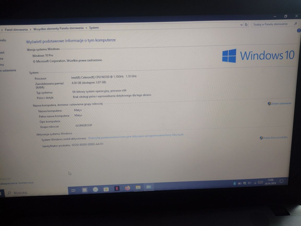 Laptop Asus Windows 10