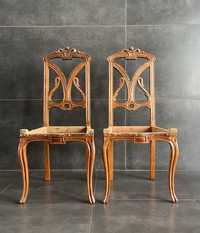 Cadeiras Arte Nova restauradas para estofar