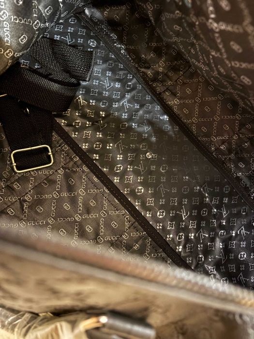 Gucci big lather bag GG travel