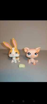 Littlest pet shop LPS zając królik świnka