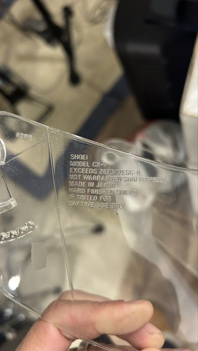 Viseira capacete shoei cx-1 (nova)