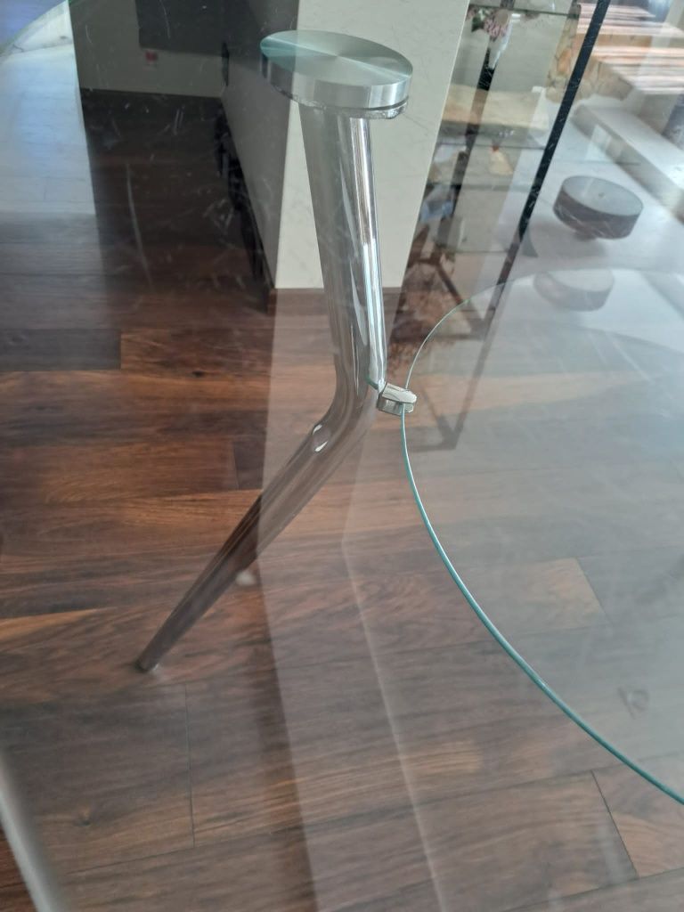 Stół okrągły  szklany