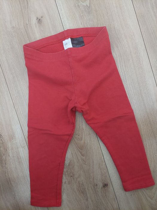 Czerwone legginsy h&m 92
