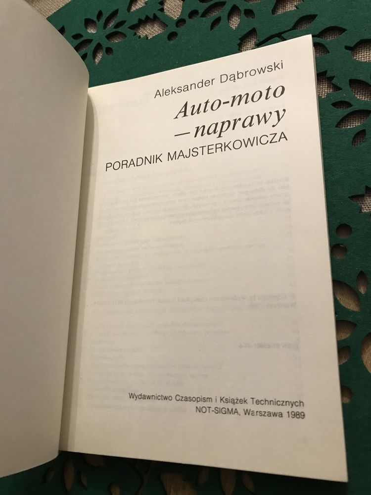 Auto-moto naprawy poradnik majsterkowicza, A. Dąbrowski