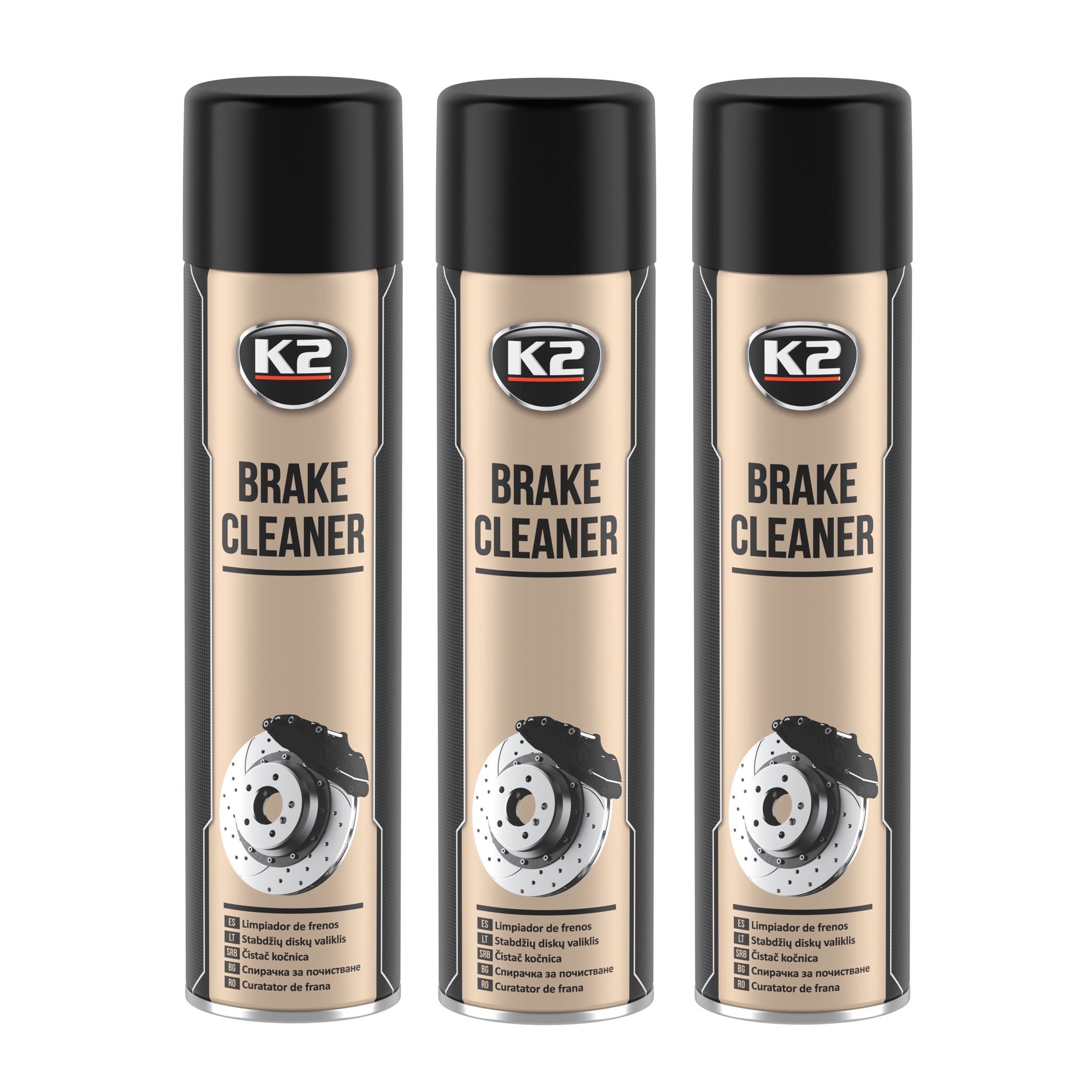 3 x K2 Brake Cleaner zmywacz do hamulców tarcz 600ML W105