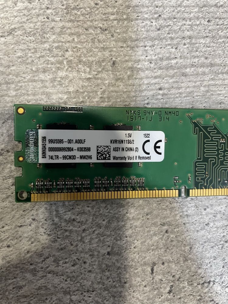 Памʼять Kingston DDR3 2Gb