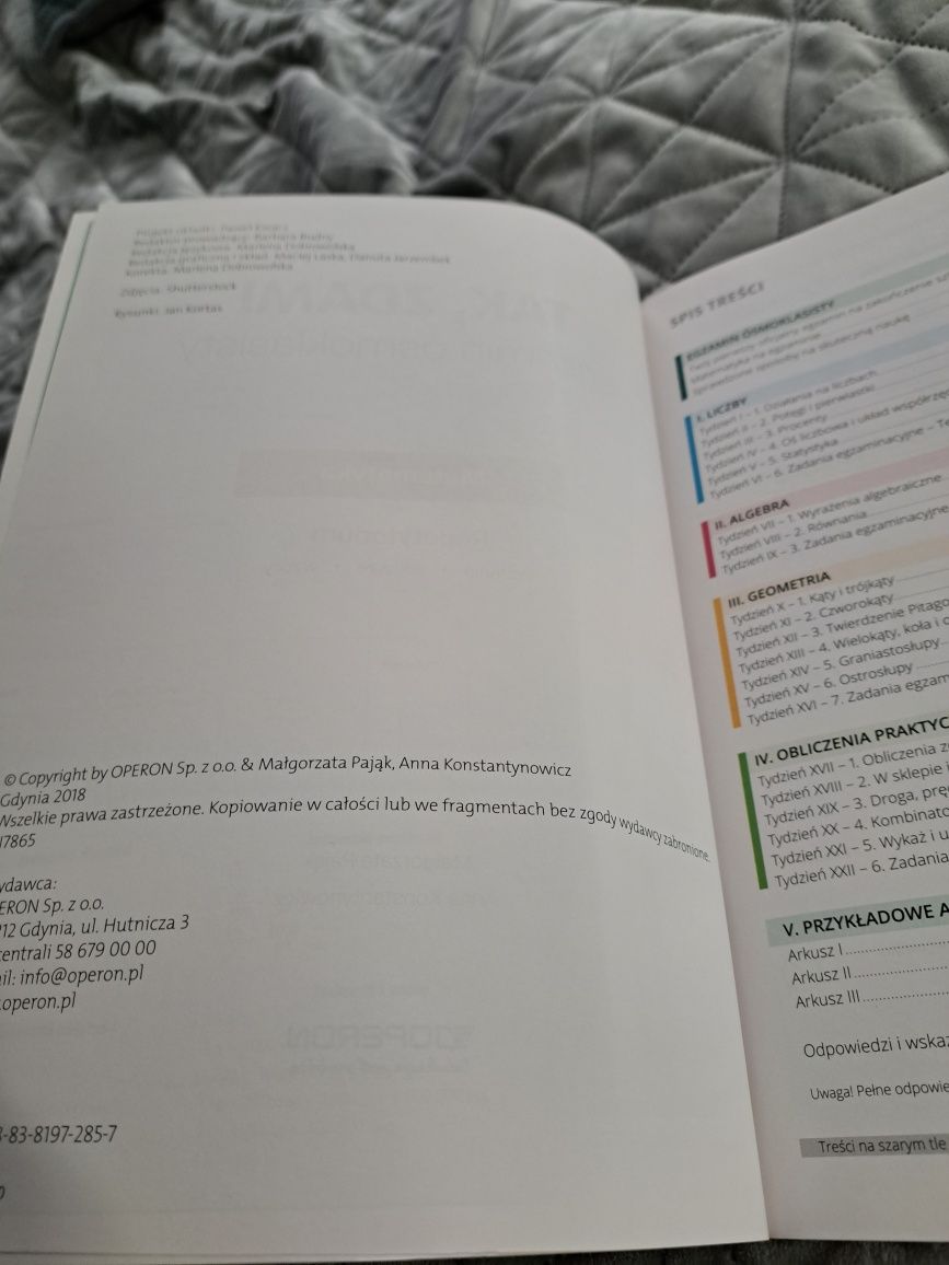 repetytorium ósmoklasisty matematyka operon