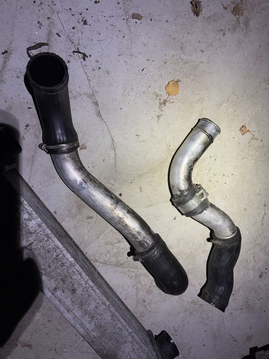 Intercooler BMW E39 3.0D diesel chłodnica rura guma przewód powietrza