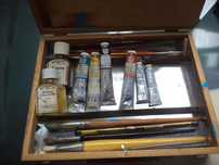 Estojo Pintura com ôleos.