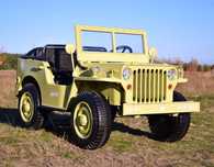 Auto samochód na akumulator JEEP WOJSKOWY autko retro 4x4 buggy jeep