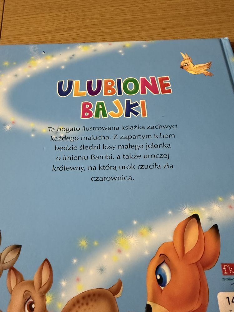 Książka książecxka ulubione bajki dla dzieci bambi śpiąca królewna