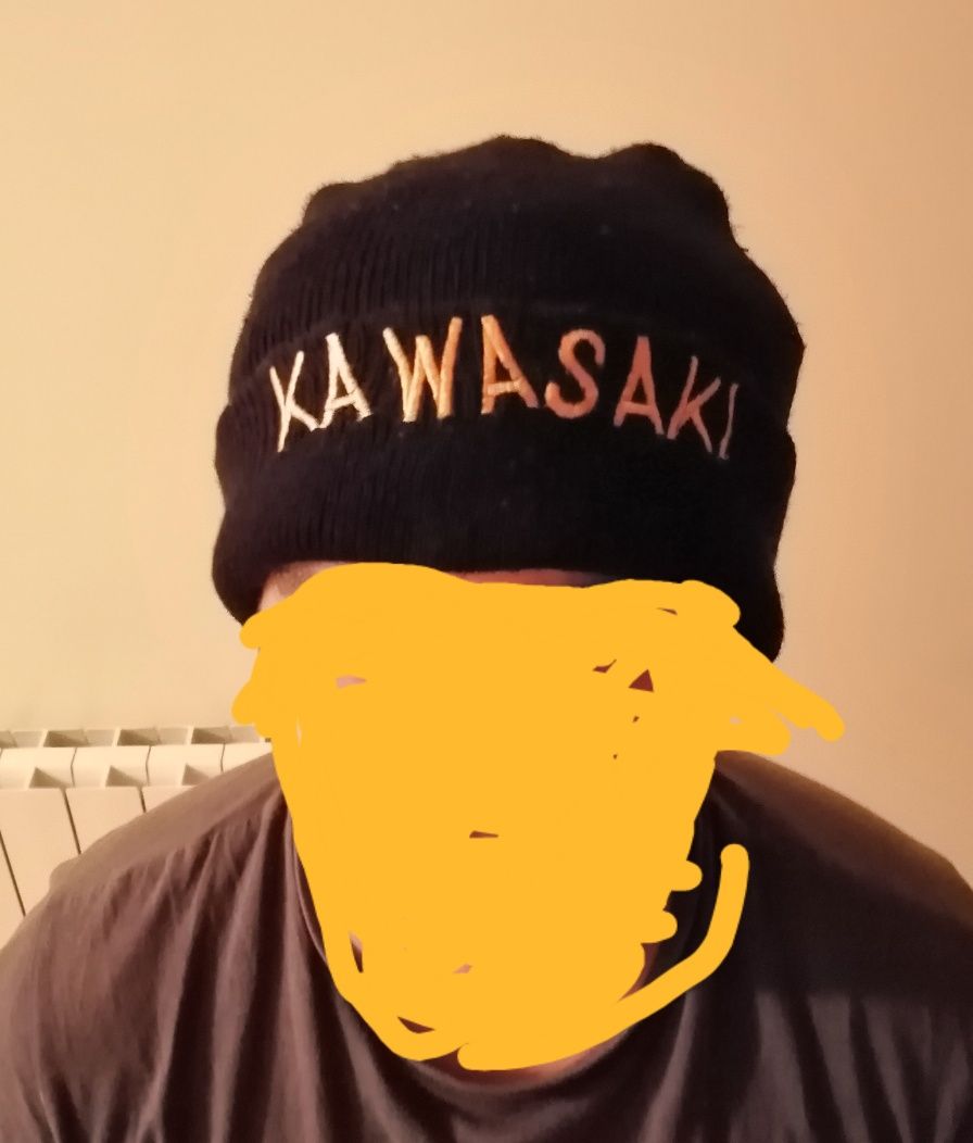 Gorro Kawasaki, preto