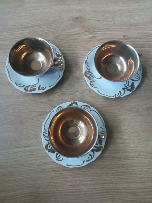 3szt duo filiżanki ze spodkami syg Wałbrzych