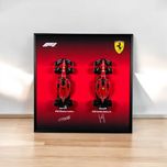 Рамка з Двома Моделями Bburago F1 Ferrari SF23 2023 маштаб 1/43 Ферарі