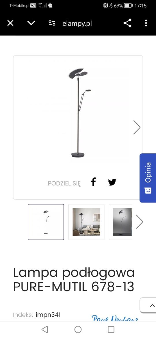 Lampa podłogowa.
