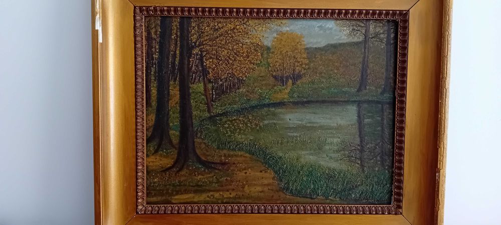 Quadro Antigo! Pintura original óleo sobre platex!