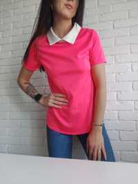 Bluzka Koszulowa Neonowy Róż Kołnierzyk Wassyl XS/S