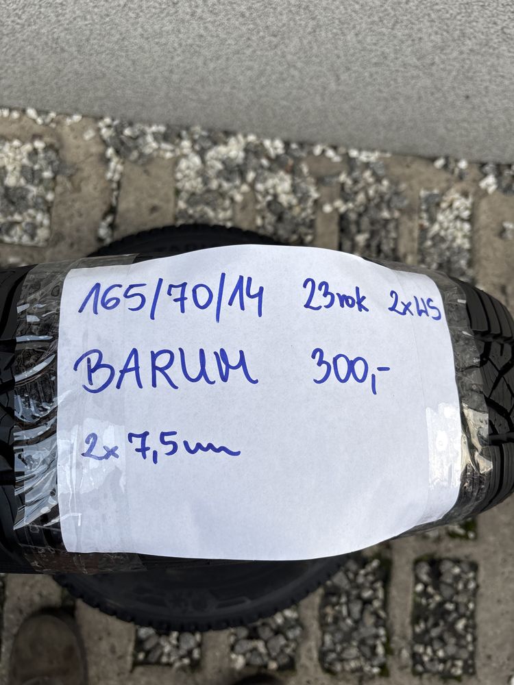 165/70R14 Barum 23 rok wielosezon 2szt
