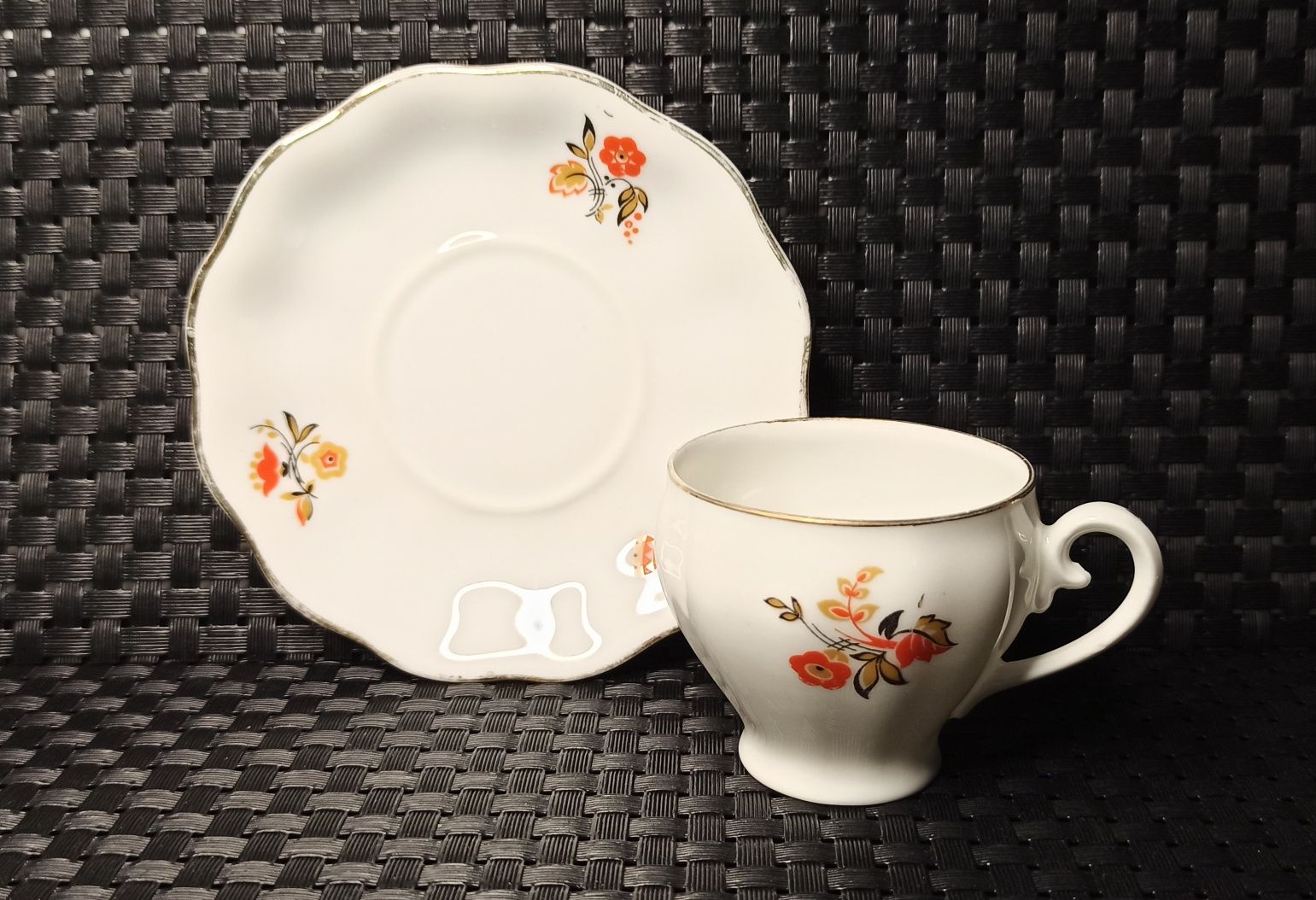 Porcelana Śląska Koenigszelt DUO Jaworzyna Śląska Art Deco MOKKA