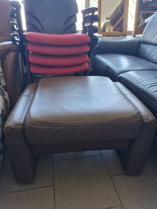 Pufa skóra naturalna brąz stan bdb+ wysyłka