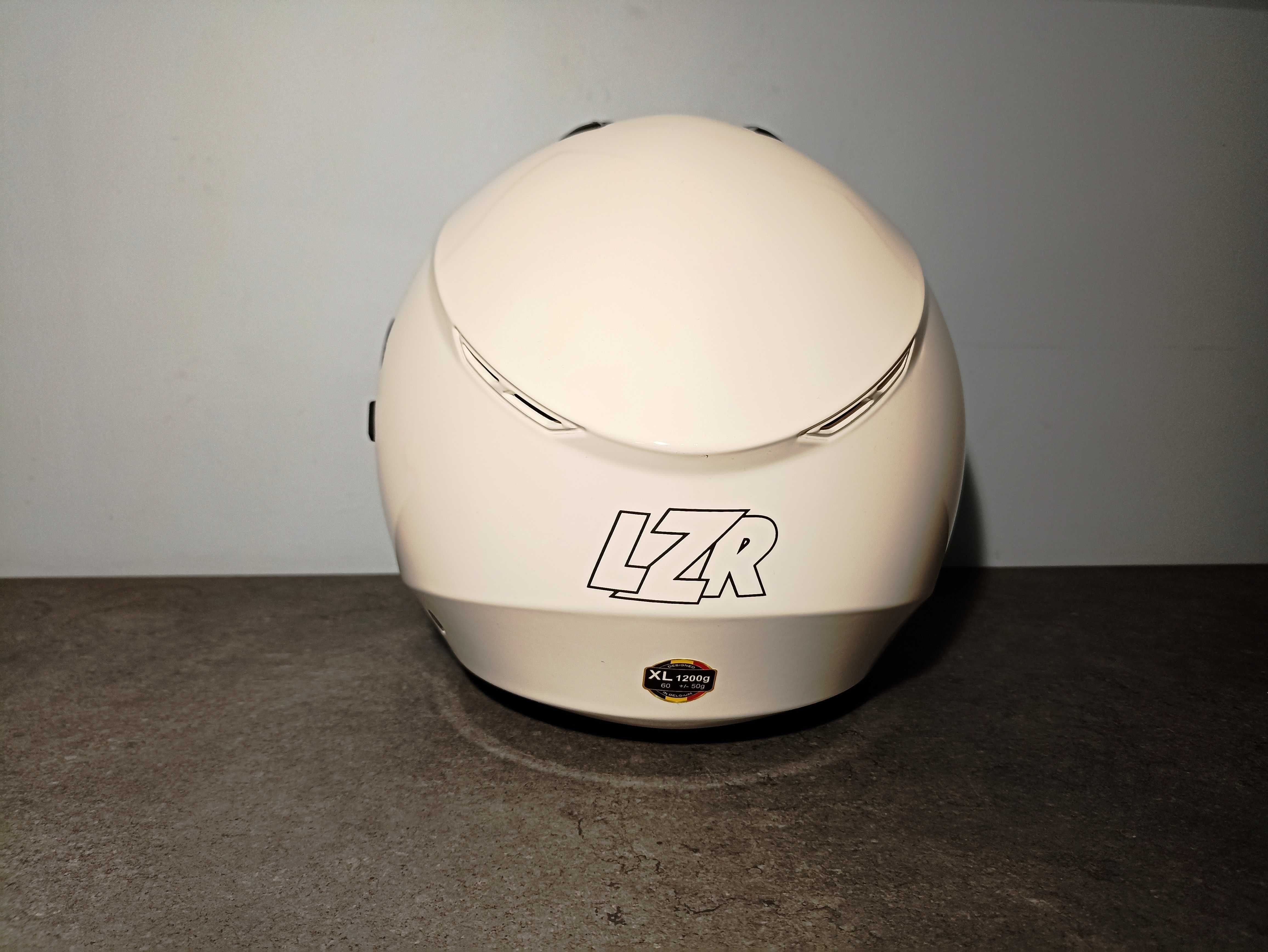 Nowy otwarty kask motocyklowy - LAZER - LZR - biały połysk - rozm. XL