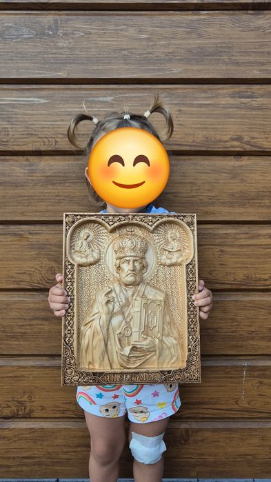 Ікона з дерева Св. Миколай