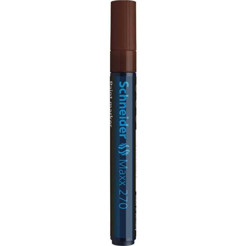 Marker olejowy permanentny SCHNEIDER Maxx 270 okrągły 1-3mm Brązowy