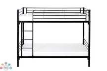 ŁÓŻKO PIĘTROWE metalowe ROZKŁADANE 2w1 90x200 cm + 2 MATERACE komplet