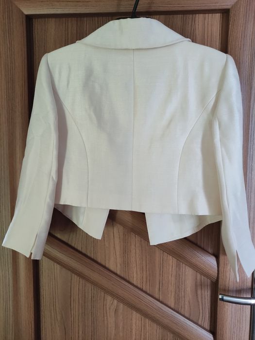 Sukienka koktajlowa kremowa  na wesele komunię chrzest rozm. 42