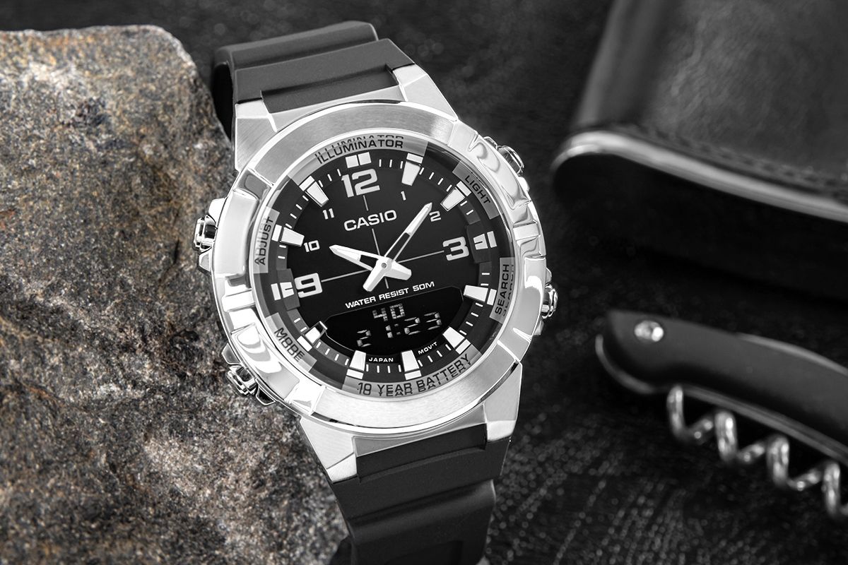 zegarek męski casio amw-870-1avdf + box