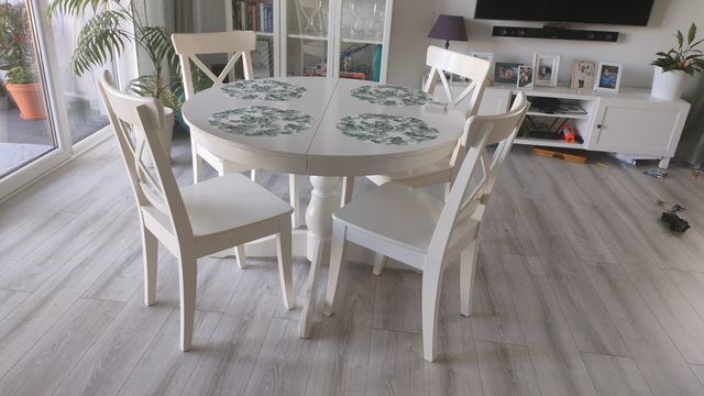 Stół+4 krzesła komplet ikea