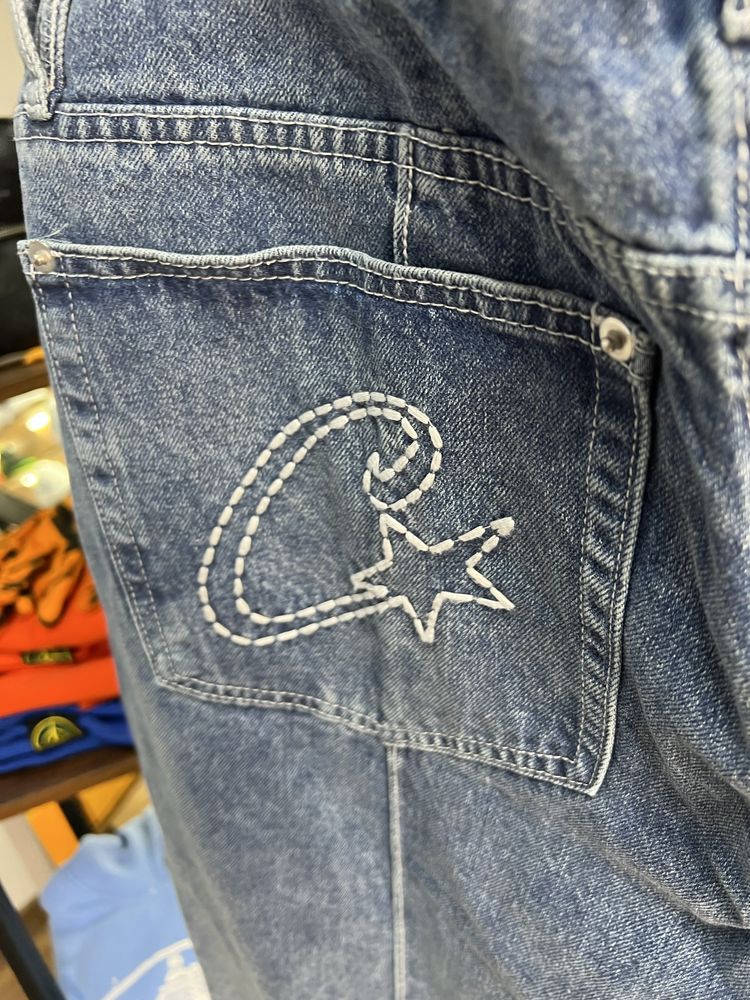 Шорти Джинсові CORTEIZ C-Star Logo Blue Denim