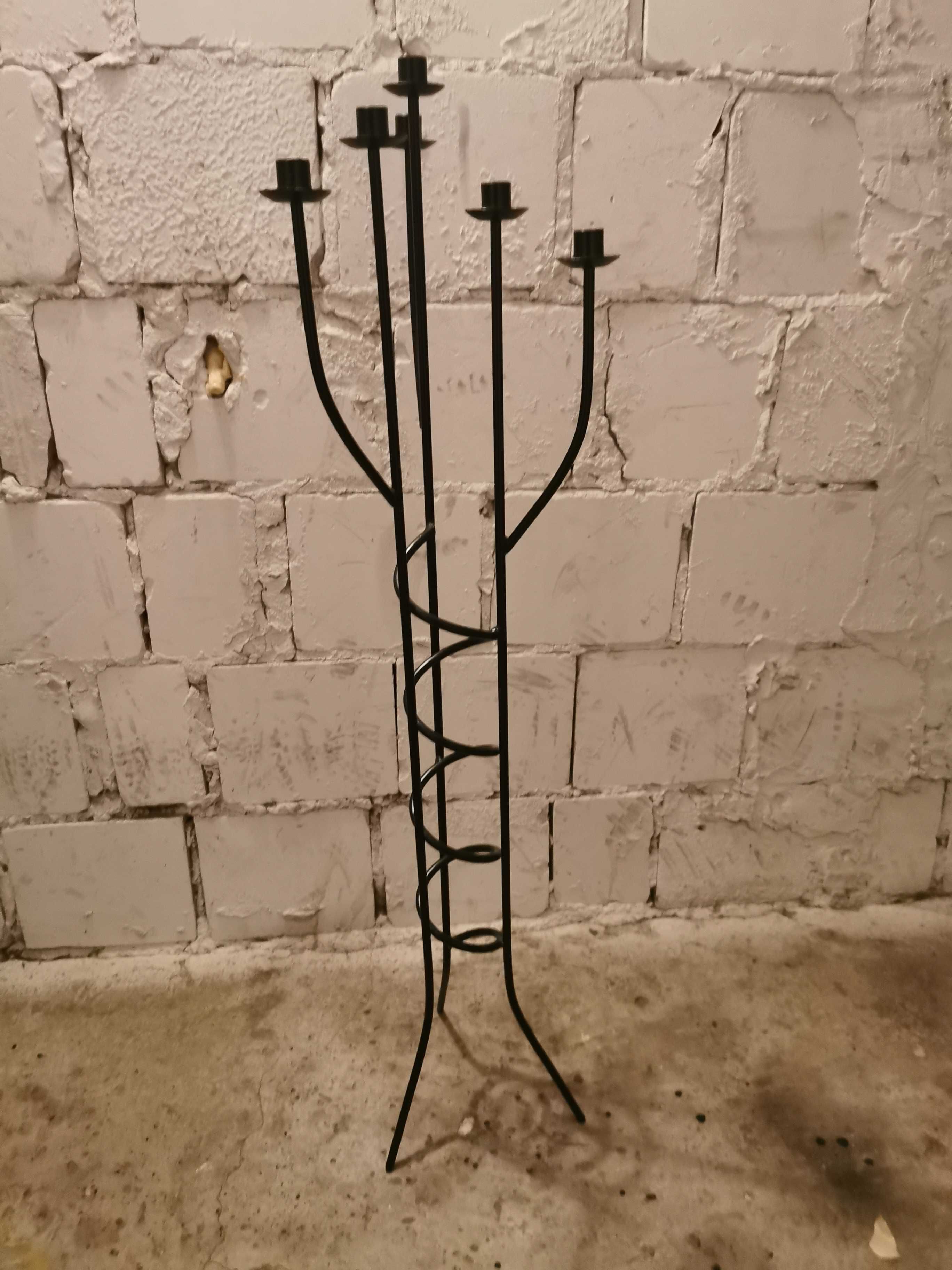 PRL świecznik stojący 5 świeczek  ok 120 cm
