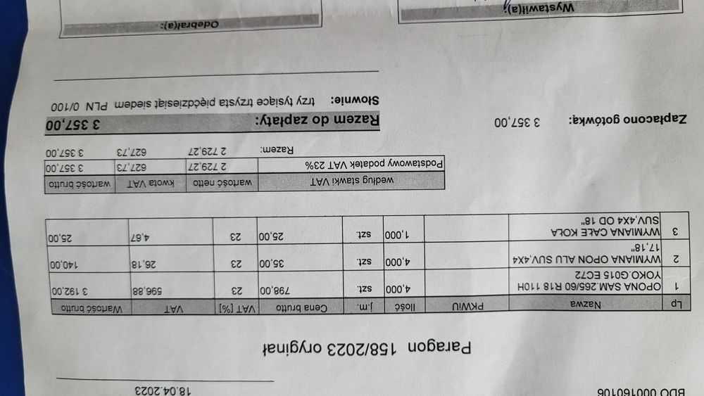 Koła pajero 265/60/18 AT Yokohama nowe opony 6x139,7